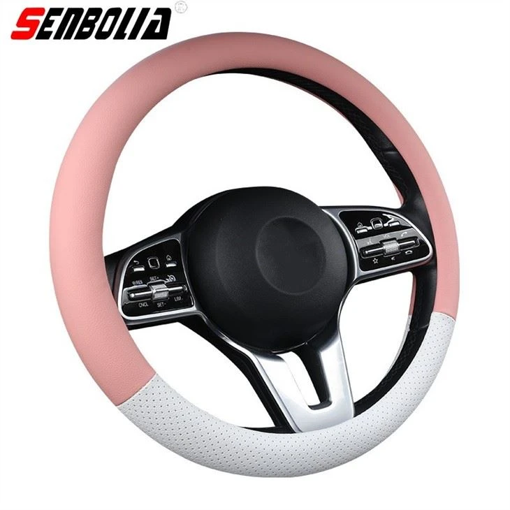 Color-block Car Steering Wheel Cover Color-block Car Steering Wheel Cover